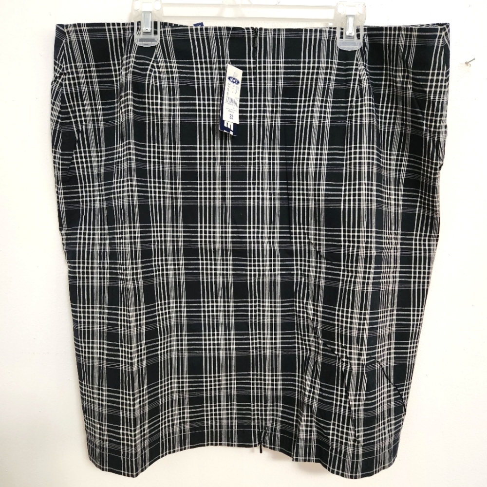 Addition Elle • Checkered Skirt, plus size 22, NEW